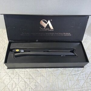 New Straight Ahead Bionic Pro Gold Collection Black Flat Iron Straightener